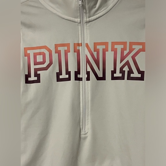 Victorias Secret PINK 1/2 zip pullover popover lightly fleece lined ombré - Picture 2 of 5